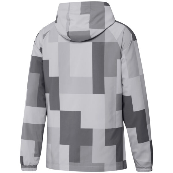 Men's adidas Gray Juventus Graphic Raglan Full-Zip Windbreaker Jacket - Image 7