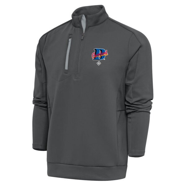 Men's Antigua Charcoal Cleveland Buckeyes Generation Quarter-Zip Pullover Top