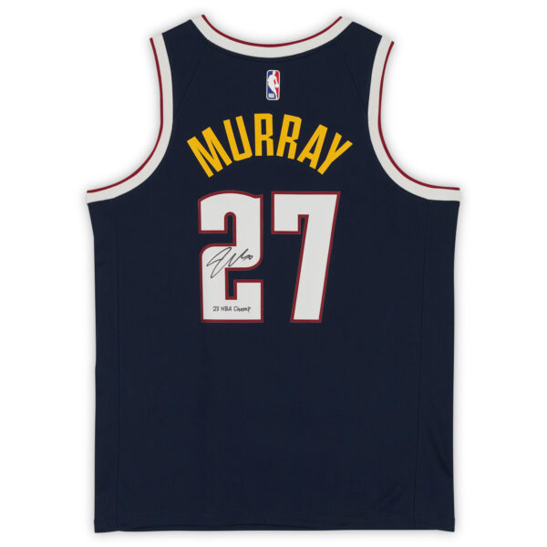 Jamal Murray Denver Nuggets Autographed 2023 NBA Finals Champions Navy Nike Icon Edition Swingman Jersey with "23 NBA Champ" Inscription - Image 7