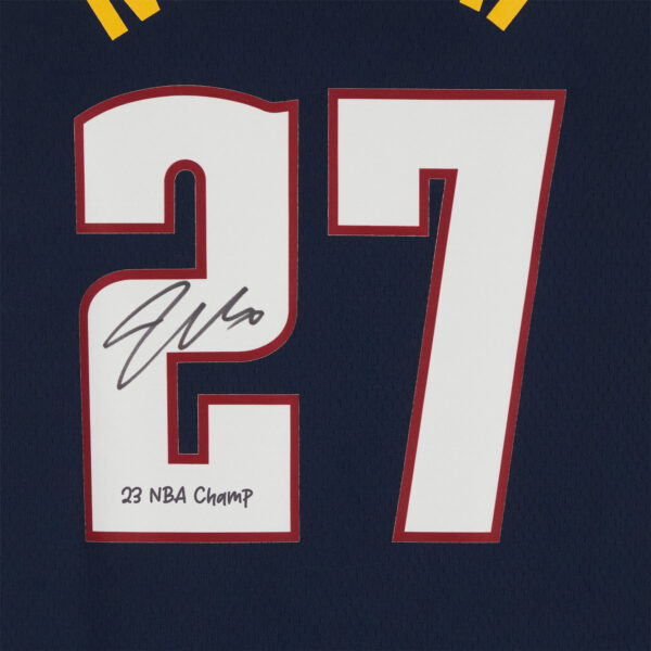 Jamal Murray Denver Nuggets Autographed 2023 NBA Finals Champions Navy Nike Icon Edition Swingman Jersey with "23 NBA Champ" Inscription - Image 9