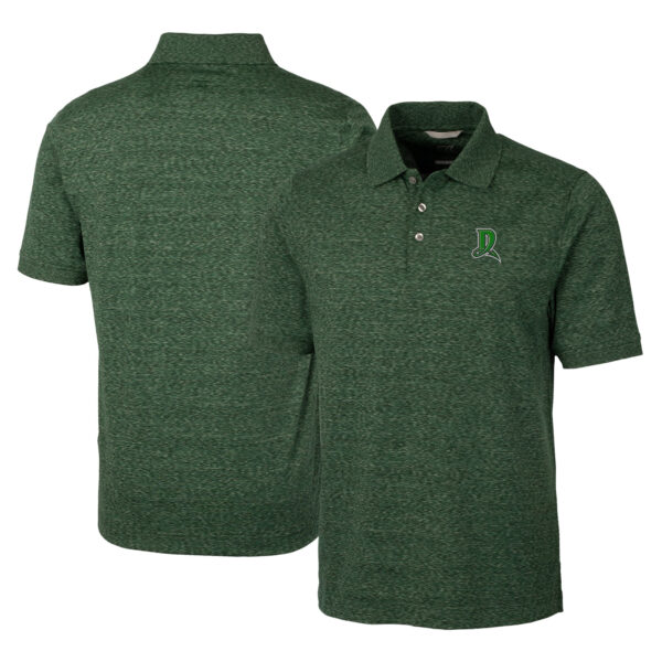 Men's Cutter & Buck  Hunter Green Dayton Dragons Advantage Tri-Blend Space Dye Polo - Image 5