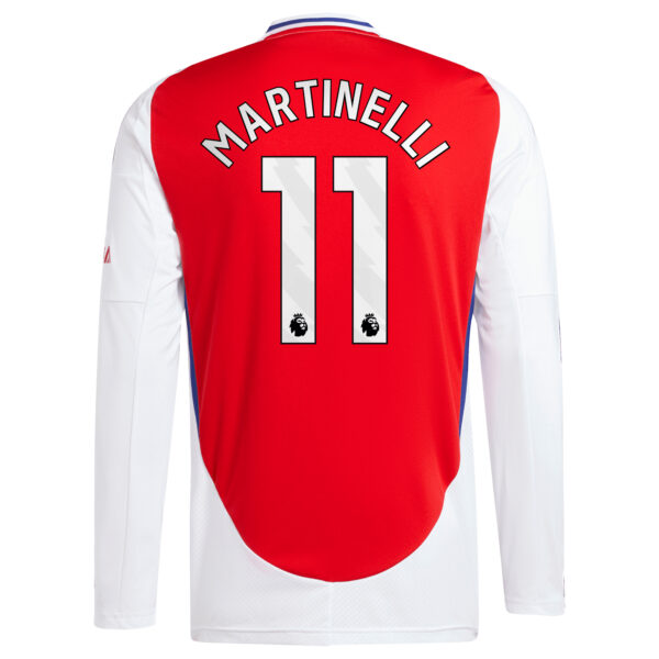 Men's adidas Gabriel Martinelli Red Arsenal 2024/25 Home Long Sleeve Replica Player Jersey - Image 4