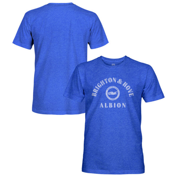 Men's 1863FC  Blue Brighton and Hove Albion Team Arch Vintage Tri-Blend T-Shirt