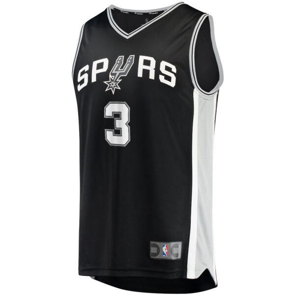 Men's Fanatics Keldon Johnson Black San Antonio Spurs Fast Break Replica Jersey - Icon Edition - Image 6