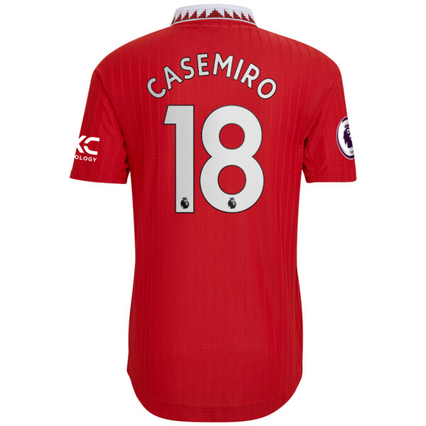 Men's adidas Carlos Casemiro Red Manchester United 2022/23 Home Authentic Player Jersey - Image 4
