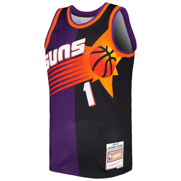Men's Mitchell & Ness Penny Hardaway Purple/Black Phoenix Suns Hardwood Classics 1999/00 Split Swingman Jersey - Image 8