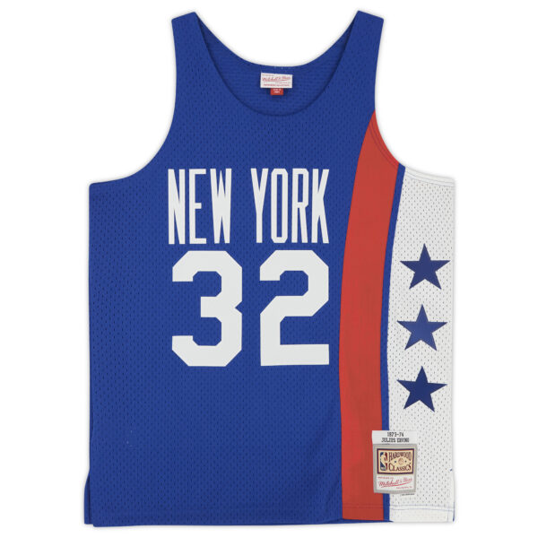 Julius Erving Blue New York Nets Autographed Mitchell & Ness 1973-74 Authentic Jersey with "ABA Champ 74 76" Inscription - Image 7
