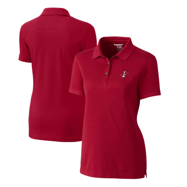 Women's Cutter & Buck Red Albuquerque Isotopes Advantage Tri-Blend Pique Polo - Image 8