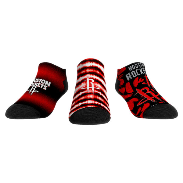 Youth Rock Em Socks Houston Rockets Make Some Noise 3-Pack Low-Cut Socks