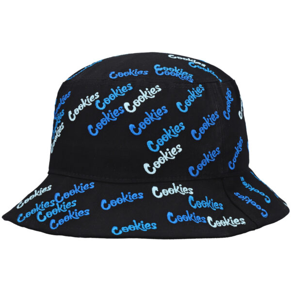 Men's Cookies Black Triple Beam Allover Print Bucket Hat