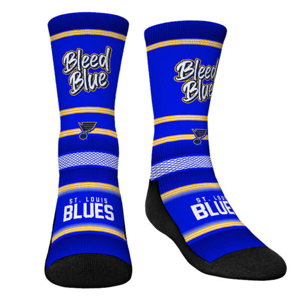 Youth Rock Em Socks St. Louis Blues Team Slogan Crew Socks