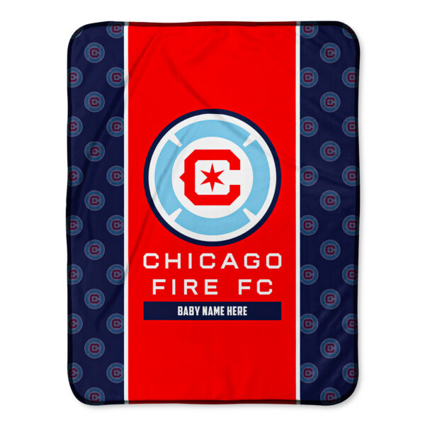 Chad & Jake Chicago Fire Icon 30" x 40" Personalized Baby Blanket