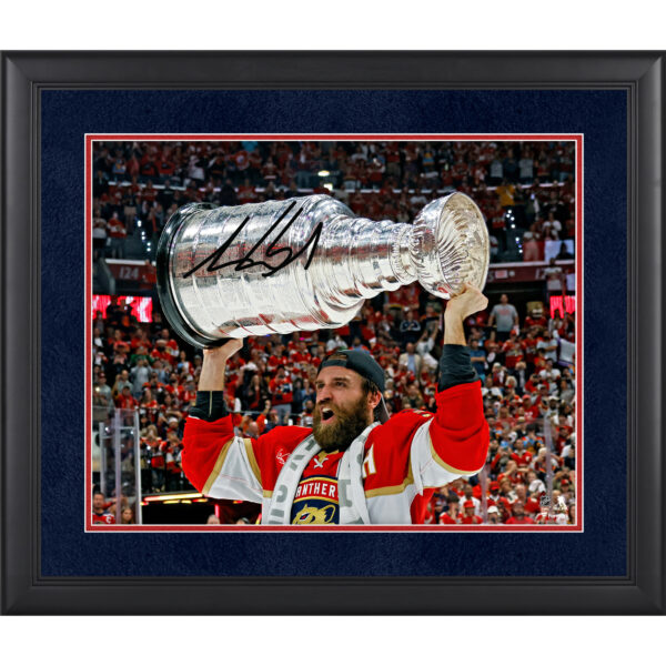 Aaron Ekblad Florida Panthers Autographed 2024 Stanley Cup Champions Framed 16" x 20" Raising Cup Photograph