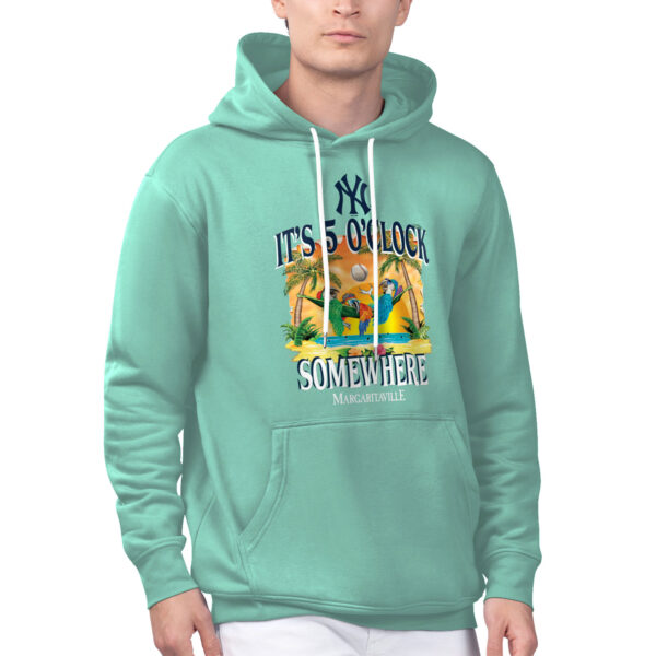 Men's Margaritaville Mint New York Yankees Five O'Clock Graphic Pullover Hoodie - Image 4