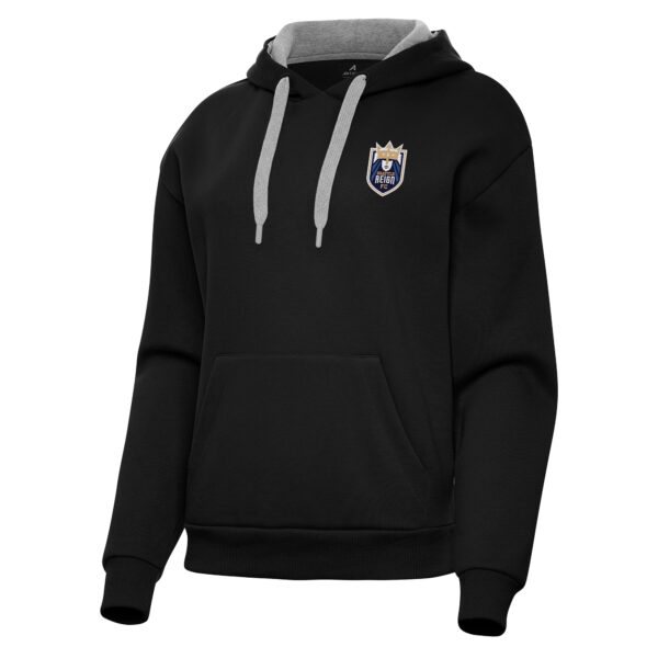 Women's Antigua Black Seattle Reign FC Victory Pullover Hoodie