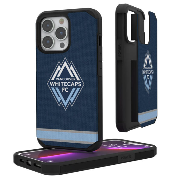 Vancouver Whitecaps FC Logo Stripe Design iPhone Rugged Case