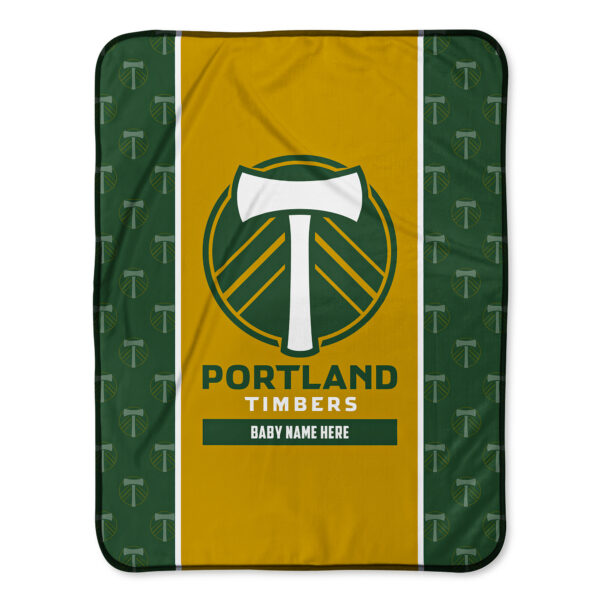 Chad & Jake Portland Timbers Icon 30" x 40" Personalized Baby Blanket