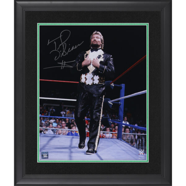 "The Million Dollar Man" Ted DiBiase WWE Autographed Framed 16" x 20" Standing In Ring Photograph