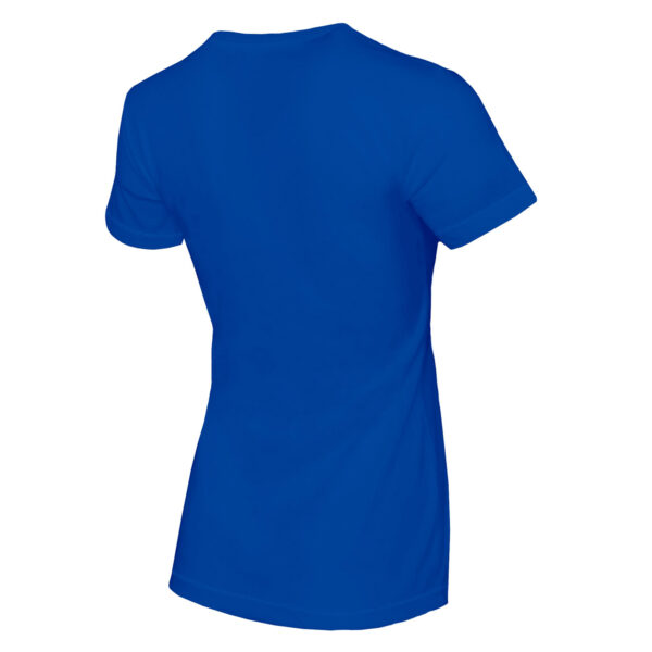 Women's Tiny Turnip Royal Chicago Cubs Peace Love Baseball Fitted T-Shirt - Image 7