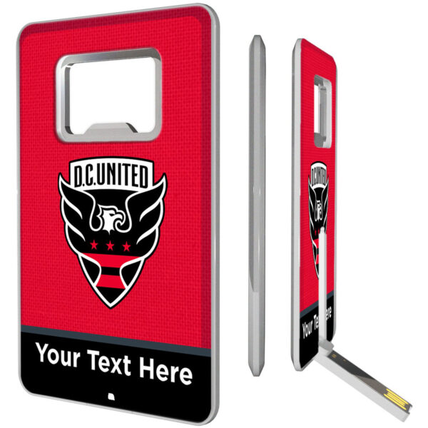 D.C. United Personalized Credit Card USB Drive & Bottle Opener