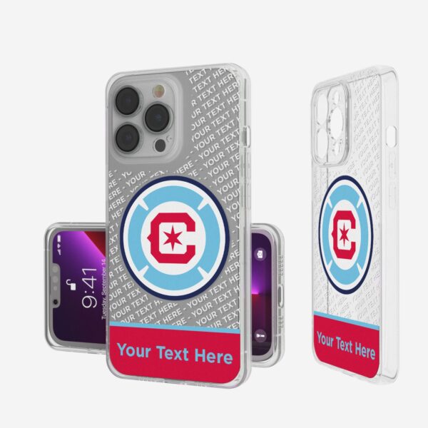 Chicago Fire Personalized Endzone Plus Design iPhone Clear Case