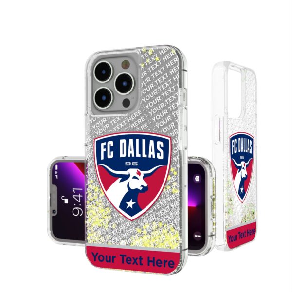 FC Dallas Personalized Endzone Plus Design iPhone Glitter Case