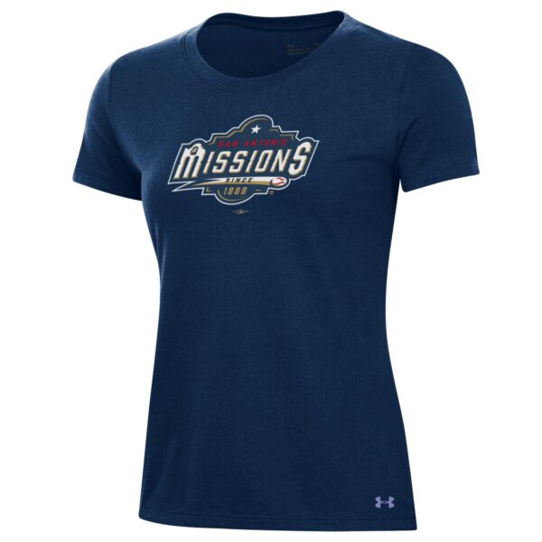 Women's Under Armour Navy San Antonio Missions Performance T-Shirt - Image 3