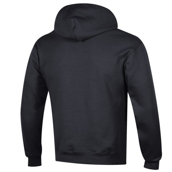 Men's Champion Black Miami Hurricanes Football Stack Pullover Hoodie - Image 7