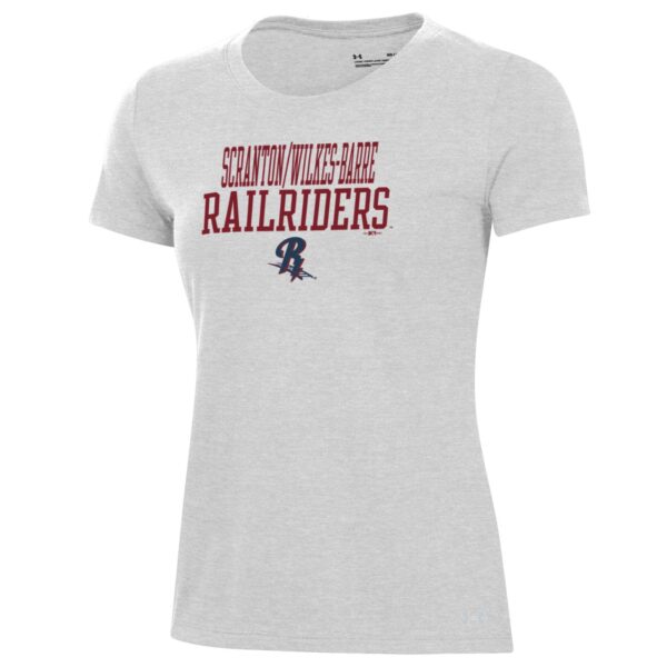 Women's Under Armour Gray Scranton Wilkes-Barre RailRiders Performance T-Shirt - Image 6