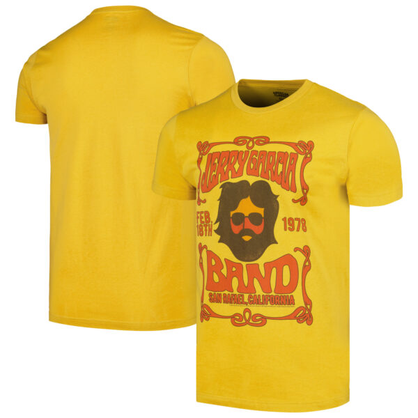Men's Gold Jerry Garcia Art Nouveau Ornamental T-Shirt