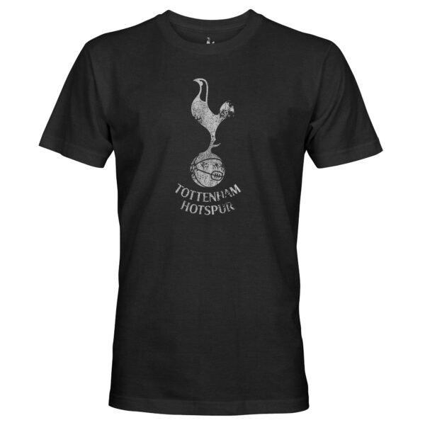 Men's 1863FC  Black Tottenham Hotspur Mono Crest Slub T-Shirt - Image 6