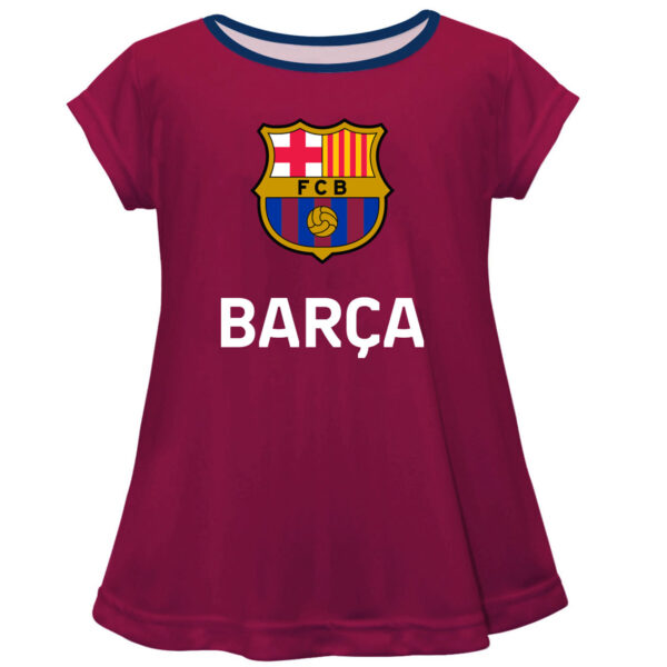 Girls Toddler Vive La Fete Maroon Barcelona A-Line Top