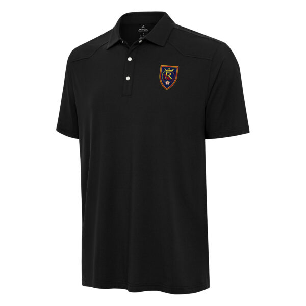 Men's Antigua Black Real Salt Lake Western Polo