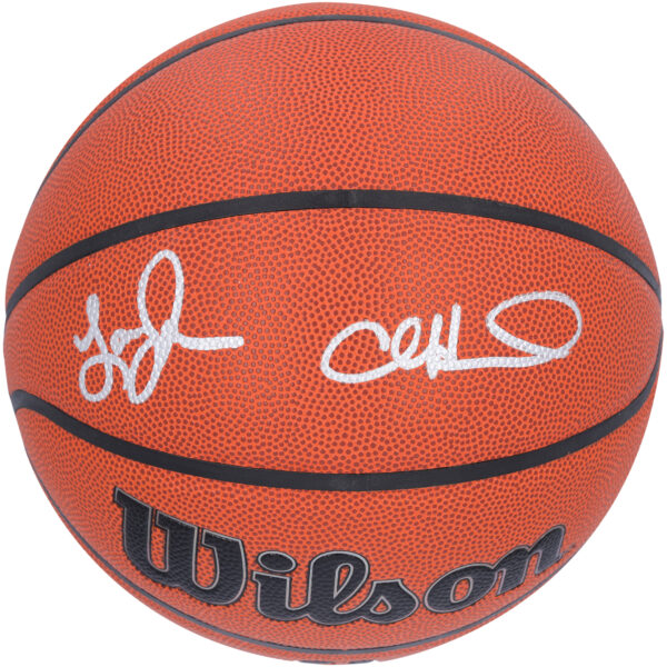 Allan Houston & Larry Johnson New York Knicks Autographed Wilson Authentic Series Indoor/Outdoor Basketball