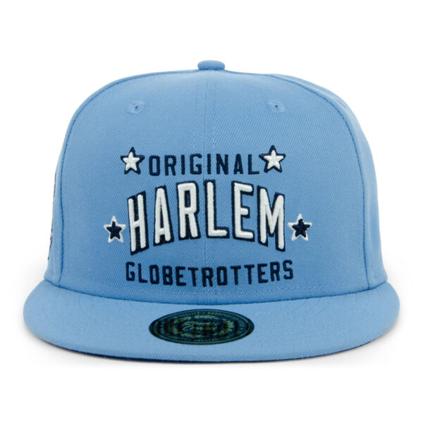 Men's Rings & Crwns Light Blue Harlem Globetrotters Fitted Hat - Image 8