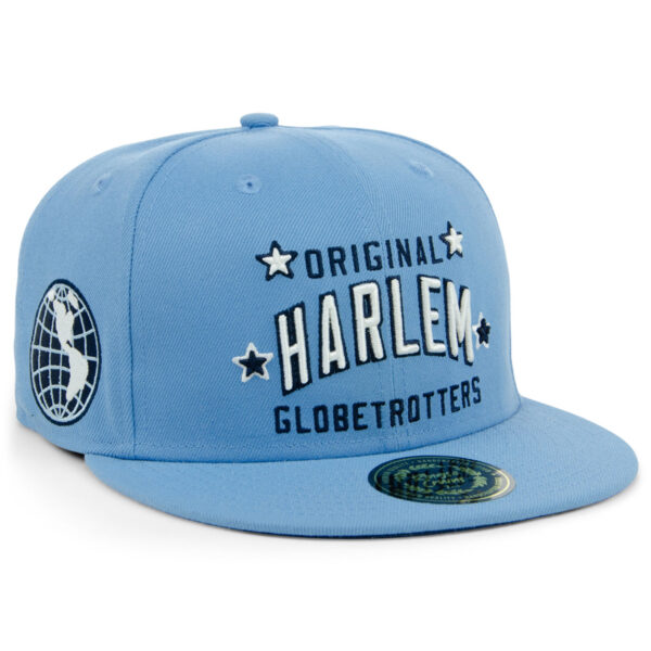 Men's Rings & Crwns Light Blue Harlem Globetrotters Fitted Hat - Image 9