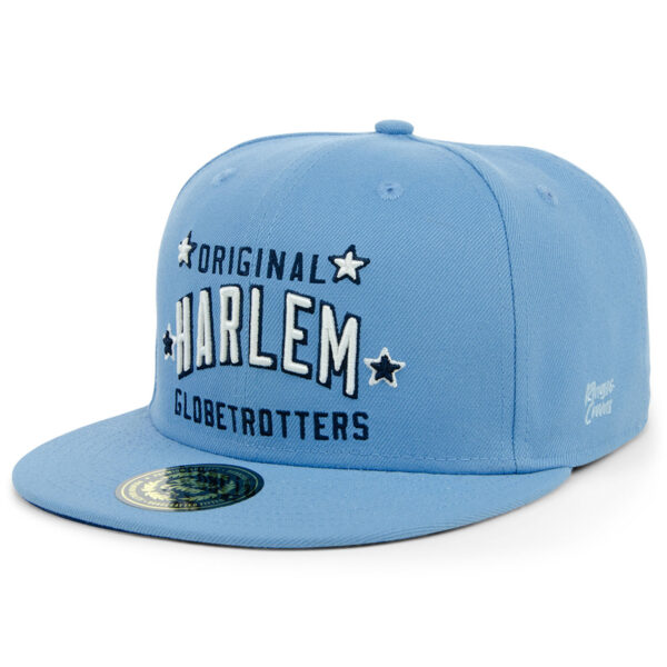 Men's Rings & Crwns Light Blue Harlem Globetrotters Fitted Hat