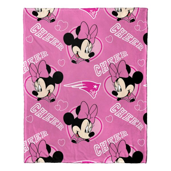 Northwest x Disney New England Patriots Minnie Hugger Pillow & Silk Touch Throw Set - Image 6