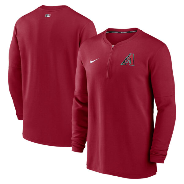Men's Nike Red Arizona Diamondbacks Authentic Collection Game Time Performance Quarter-Zip Top - Image 10