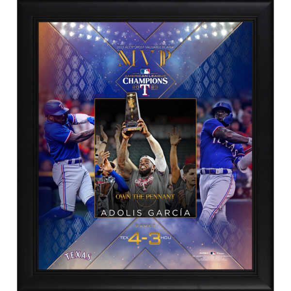 Adolis García Texas Rangers Framed 2023 American League Champions MVP 15" x 17" Collage