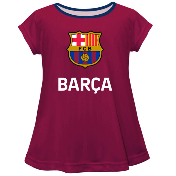 Girls Youth Vive La Fete Maroon Barcelona A-Line Top