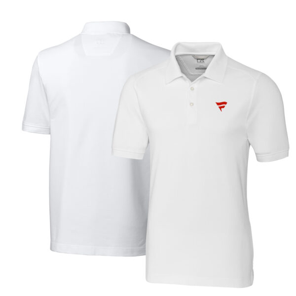 Men's Cutter & Buck White Fanatics Corporate Advantage DryTec Pique Polo