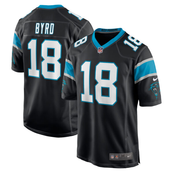 Men's Nike Damiere Byrd Black Carolina Panthers Game Player Jersey - Image 5