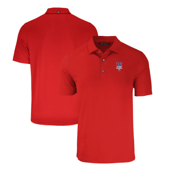 Men's Cutter & Buck  Red New York Mets Stars & Stripes Forge Eco Stretch Recycled Polo - Image 5