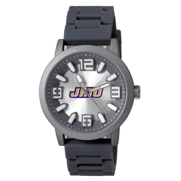 Men's  Black James Madison Dukes Enigma Silicone Strap Watch