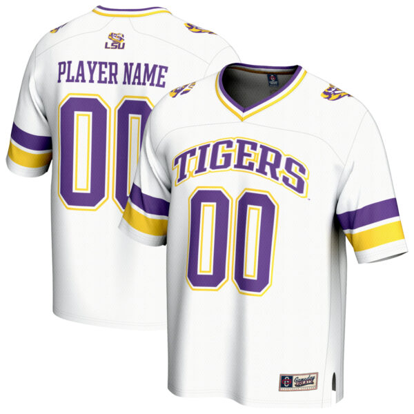 Youth GameDay Greats White LSU Tigers NIL Pick-A-Player Football Fashion Jersey