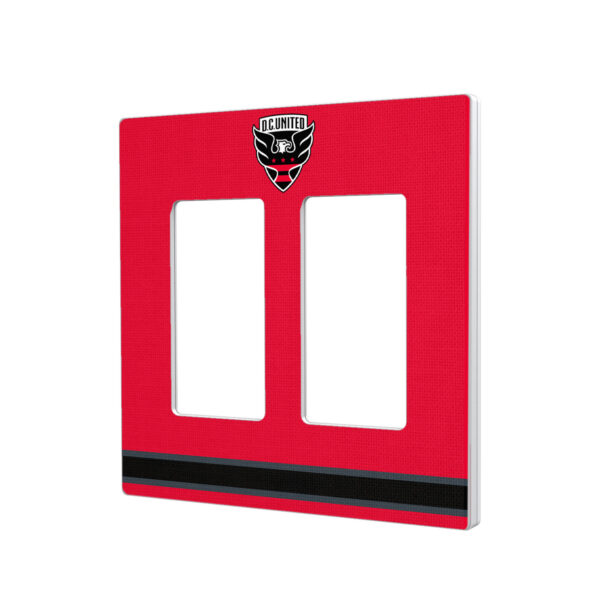 D.C. United Stripe Design Double Rocker Lightswitch Plate