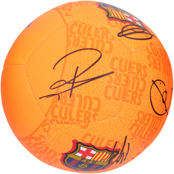 Barcelona Autographed 2021-22 Nike Soccer Ball with Multiple Signatures