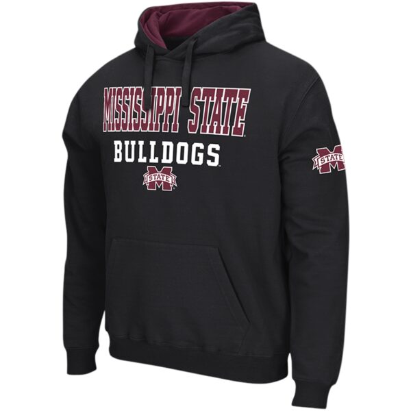 Men's Colosseum Black Mississippi State Bulldogs Sunrise Pullover Hoodie - Image 6