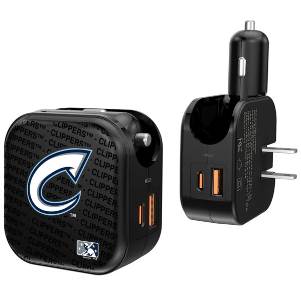 Columbus Clippers 2-In-1 USB A/C Charger